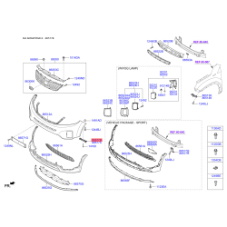 Кронштейн, буфер левый 86577-2P000 Mobis