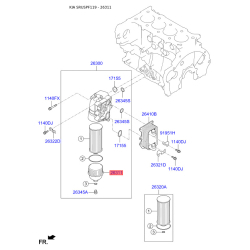 Кришка сітчастий масляний фільтр 26315-2F001 Mobis