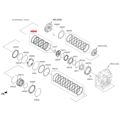Комплект ламелей, автоматична коробка передач 45625-3B801 Mobis