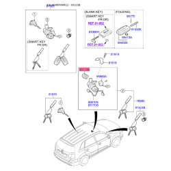 Замок запалювання контактна група 93110-2P000 Mobis