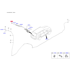 Кріплення заднього важеля склоочисника і трапеції 98812-2W000 Mobis