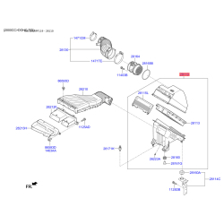 Кришка, корпус повітряного фільтра 28110-D3100 Mobis