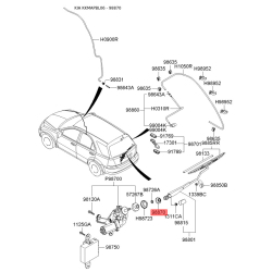 Кріплення заднього важеля склоочисника і трапеції 98722-3E000 Mobis