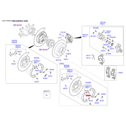 Регулювальний елемент, гальмо стоянки - гальмівний супорт 58253-2P100 Mobis