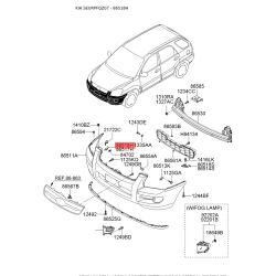 Кронштейн, буфер правий верхній 86518-1F010 Mobis