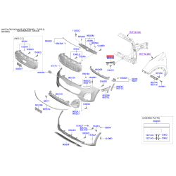 Кронштейн, буфер левый верхний 86551-D9000 Mobis