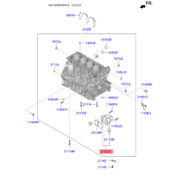 Фільтр масляний 21121-2G000 Mobis