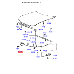 Замок капота 81130-38000 Mobis