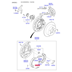 Пружина стяжна верхня колодок стоянкового гальма нижня 58255-37000 Mobis