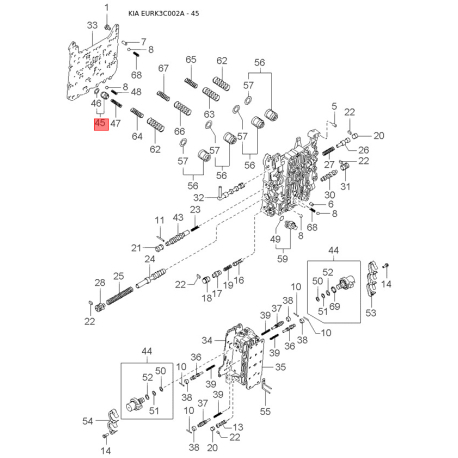 Люк и комплектующие 81677-38000 Mobis - 8167738000 - схема с каталога 45, EURK3C002A 8167738000