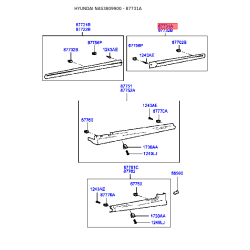 Молдинг порога, бампера и крыла левый 87721-38000 Mobis