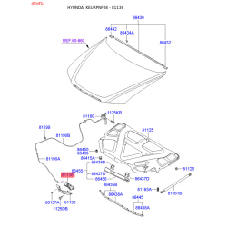 Кронштейн троса капота 81135-3K000 Mobis