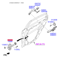 Фіксатор дверей лівий 79480-C1020 Mobis
