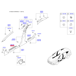 Обивка (накладка) салона левая 85873-C1500TRY Mobis
