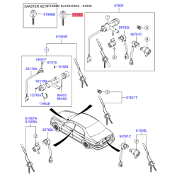 Ключ (вставка) двери в брелок 81998-38010 Mobis