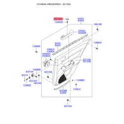 Заглушка внутренней ручки двери 82734-3A000QZ Mobis
