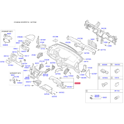 Накладка панели прибров (торпеды) правая 84540-3S200RY Mobis