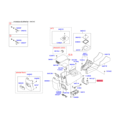 Центральна консоль комплектуючи 84631-3K500 Mobis