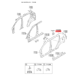 Крило задне праве 71504-3UC00 Mobis