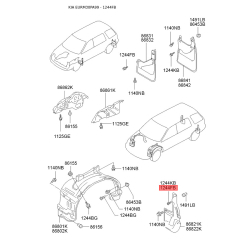 Болт системи випуску 12442-05163 Mobis