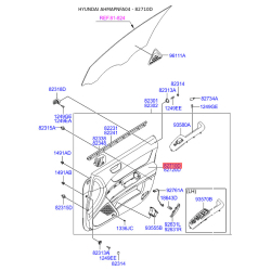 Подлокотник левый 82350-3K010QD Mobis