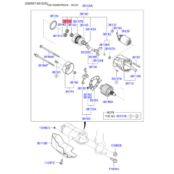 Багатодискове зчеплення, стартер 36141-32510 Mobis