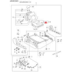 Ручка дверей, внутрішнє обладнання права 82620-38011 Mobis
