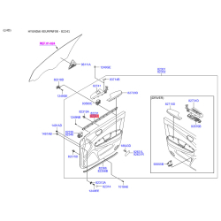 Ущільнення дверей праве 82241-3K000 Mobis