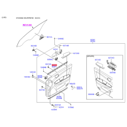 Уплотнитель (уплотнение) двери левый 82231-3K000 Mobis