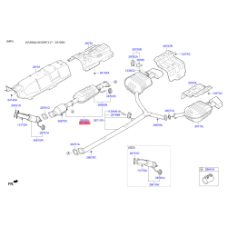 Глушитель выхлопных газов средний 28600-C1270 Mobis