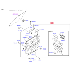 Оббивка (накладка) салону права 82304-3K200M8 Mobis