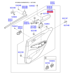 Підлокітник правий 83720-3S050YDA Mobis