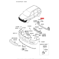 Кронштейн, буфер верхний 86585-1F000 Mobis