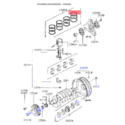Кільця поршневі 23040-32952 Mobis