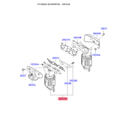 Катализатор левый 28510-3C450 Mobis