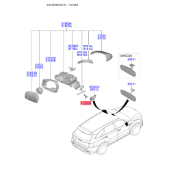 Крепление наружного зеркала 11293-06161 Mobis