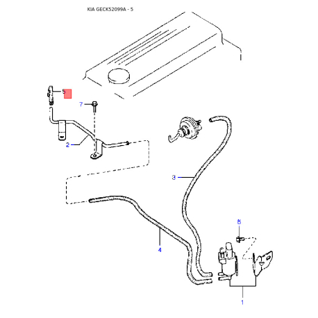 Крышка защитная ремня распредвала правая 0R241-10510A Mobis - 0R24110510A - схема с каталога 5, GECK52099A 0R24110510A