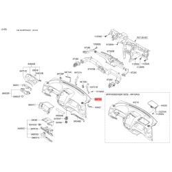 Панель приборов (щиток), в сборе и комплектующие 84711-1F050EZ Mobis
