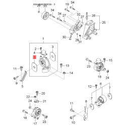 Болт кріплення кульової опори 11236-12351 Mobis
