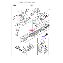Комплект ремонту, фланець автомат. коробки передач задній 45040-36A00 Mobis