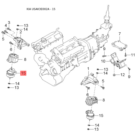 Предохранители K9910-01030 Mobis - K991001030 - схема с каталога 15, USAK3E002A K991001030