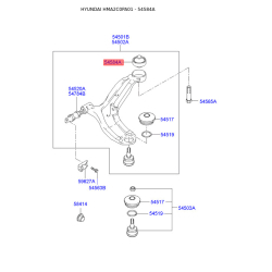 Сайлентблок рычага подвески нижний 54584-38010 Mobis
