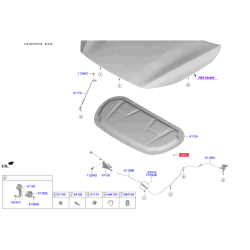 Ручка троса капота та її кріплення 81126-F2000 Mobis