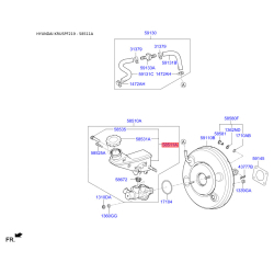 Бачок главного тормозного цилиндра 58511-F2AB0 Mobis