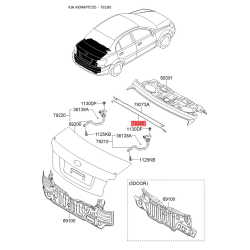 Торсион (пружина) крышки багажника (задней двери) правый 79283-1G000 Mobis
