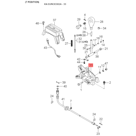 Шестерня дифференциала (ведомая главной пары) АКПП 45832-39026 Mobis - 4583239026 - схема с каталога 33, EURK3C002A 4583239026