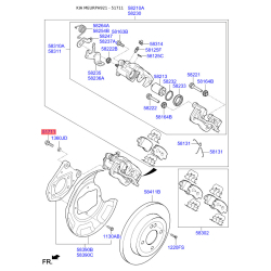 Болт кріплення гальмівного супорта 51757-2D000 Mobis