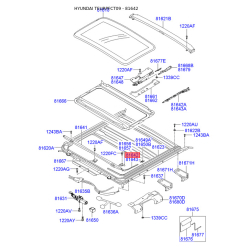 Люк і комплектуючі лівий 81642-39000 Mobis