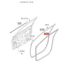 Ущільнення дверей ліве 82110-1G000RU Mobis