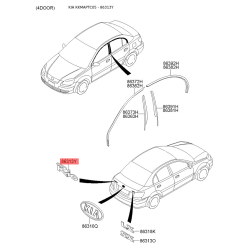 Емблема задніх та боковой дверей, капота 86322-1G000 Mobis